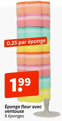 Wibra Éponge fleur avec ventouse offre