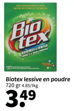 Wibra BIOTEX lessive en poudre offre