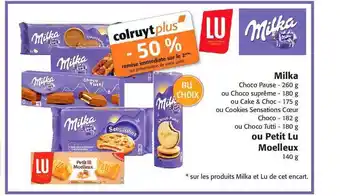Colruyt Milka Ou Petit Lu Moelleux offre