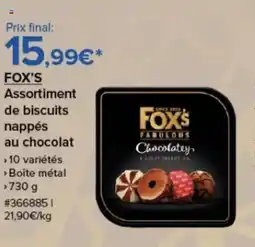 Costco FOX'S Assortiment de biscuits nappés au chocolat offre