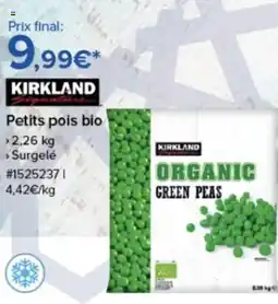 Costco KIRKLAND Petits pois bio offre