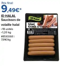 Costco ID HALAL Saucisses de volaille halal offre