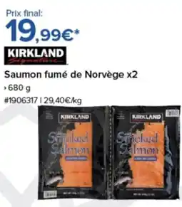 Costco KIRKLAND Saumon fumé de Norvège x2 offre