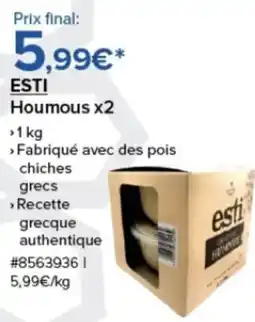 Costco ESTI Houmous x2 offre