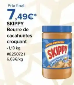 Costco SKIPPY Beurre de cacahuètes croquant offre