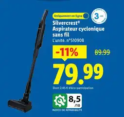 Lidl SILVERCREST Aspirateur cyclonique sans fil offre
