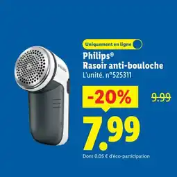 Lidl PHILIPS Rasoir anti-bouloche offre