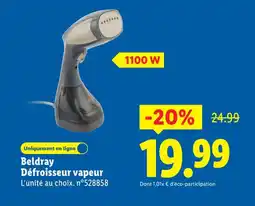 Lidl BELDRAY Défroisseur vapeur offre