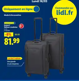 Lidl ESMARA Valises à roulettes offre