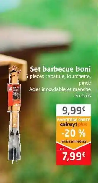 Colruyt Set Barbecue Boni offre