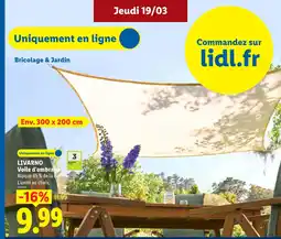 Lidl LIVARNO Voile d'ombrage offre