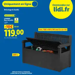 Lidl LIVARNO Banc de jardin offre