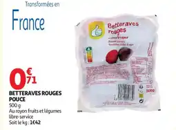 Auchan Betteraves rouges pouce offre