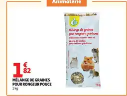 Auchan Mélange de graines pour rongeur pouce offre