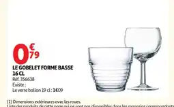 Auchan Le gobelet forme basse offre