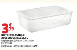 Auchan Boite en plastique avec couvercle offre