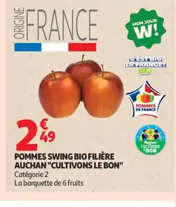 Auchan Supermarché Pommes swing bio filière auchan cultivons le bon offre