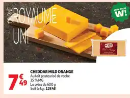 Auchan Supermarché Cheddar mild orange offre