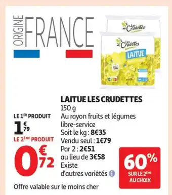 LES CRUDETTES Laitue