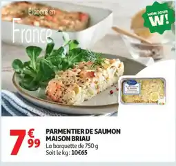 Auchan Supermarché MAISON BRIAU Parmentier de saumon offre