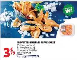 Auchan Supermarché Crevettes entières réfrigérées offre