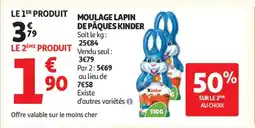Auchan Supermarché KINDER Moulage lapin de pâques offre