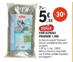 E.Leclerc Jardi ZOLUX Foin alpages premium offre