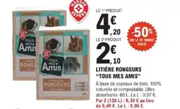 E.Leclerc Jardi TOUS MES AMIS Litière rongeurs offre