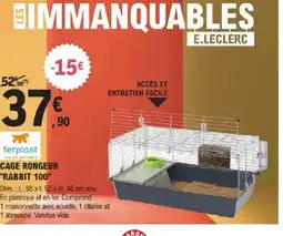 E.Leclerc Jardi RABBIT 100 Cage rongeur offre