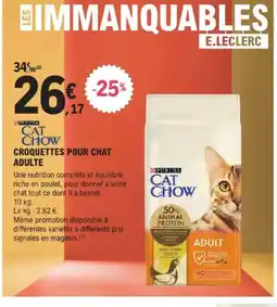 E.Leclerc Jardi PURINA CAT CHOW Croquettes pour chat adulte offre