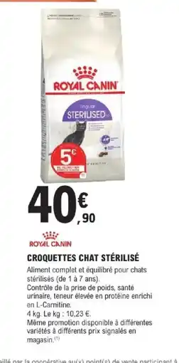 E.Leclerc Jardi ROYAL CANIN Croquettes chat stérilisé offre