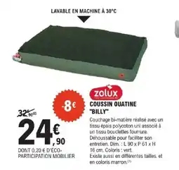 E.Leclerc Jardi ZOLUX Coussin ouatine billy offre