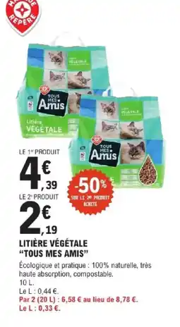 E.Leclerc Jardi TOUS MES AMIS Litière végétale offre