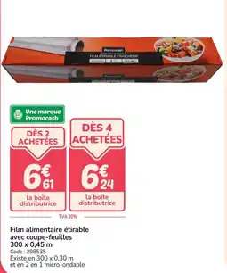 Promocash Film alimentaire étirable avec coupe-feuilles offre