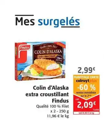 Colruyt Colin D'alaska Extra Croustillant Findus offre