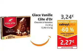 Colruyt Glace Vanille Côte D'or offre