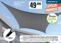 Shopix VOILE D'OMBRAGE RECTANGULAIRE EXTENSIBLE offre