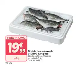 Promocash Filet de daurade royale 140/190 avec peau offre