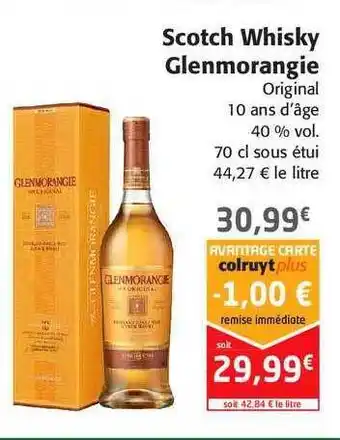 Colruyt Scotch Whisky Glenmorangie offre