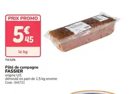 Promocash FASSIER Pâté de campagne offre