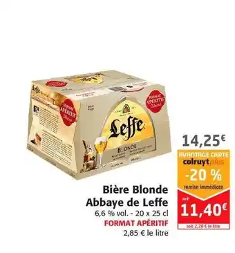 Colruyt Bière Blonde Abbaye De Leffe offre
