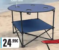 Shopix TABLE DE PIQUE-NIQUE PLIANTE AVEC ÉTAGÈRE offre