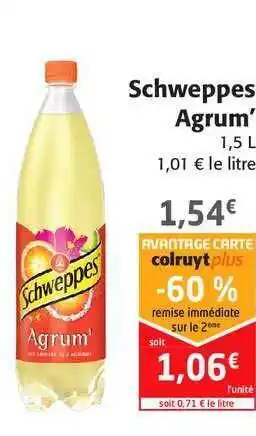 Colruyt Schweppes Agrum' offre