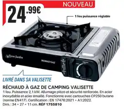 Shopix RÉCHAUD À GAZ DE CAMPING VALISETTE offre