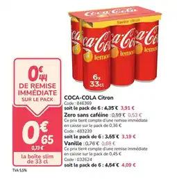 Promocash COCA-COLA Citron offre