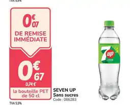 Promocash SEVEN UP Sans sucres offre