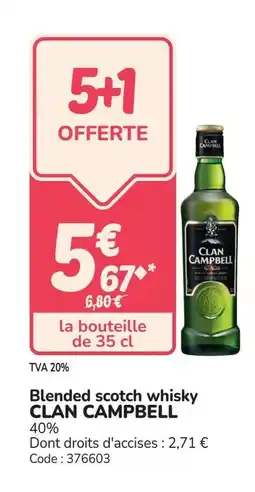 Promocash CLAN CAMPBELL Blended scotch whisky offre