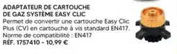 Shopix ADAPTATEUR DE CARTOUCHE DE GAZ SYSTÈME EASY CLIC offre