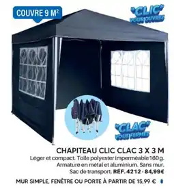 Shopix CHAPITEAU CLIC CLAC offre