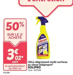 Promocash SOLIPRO Ultra-dégraissant multi-surfaces au citron Solipropre offre